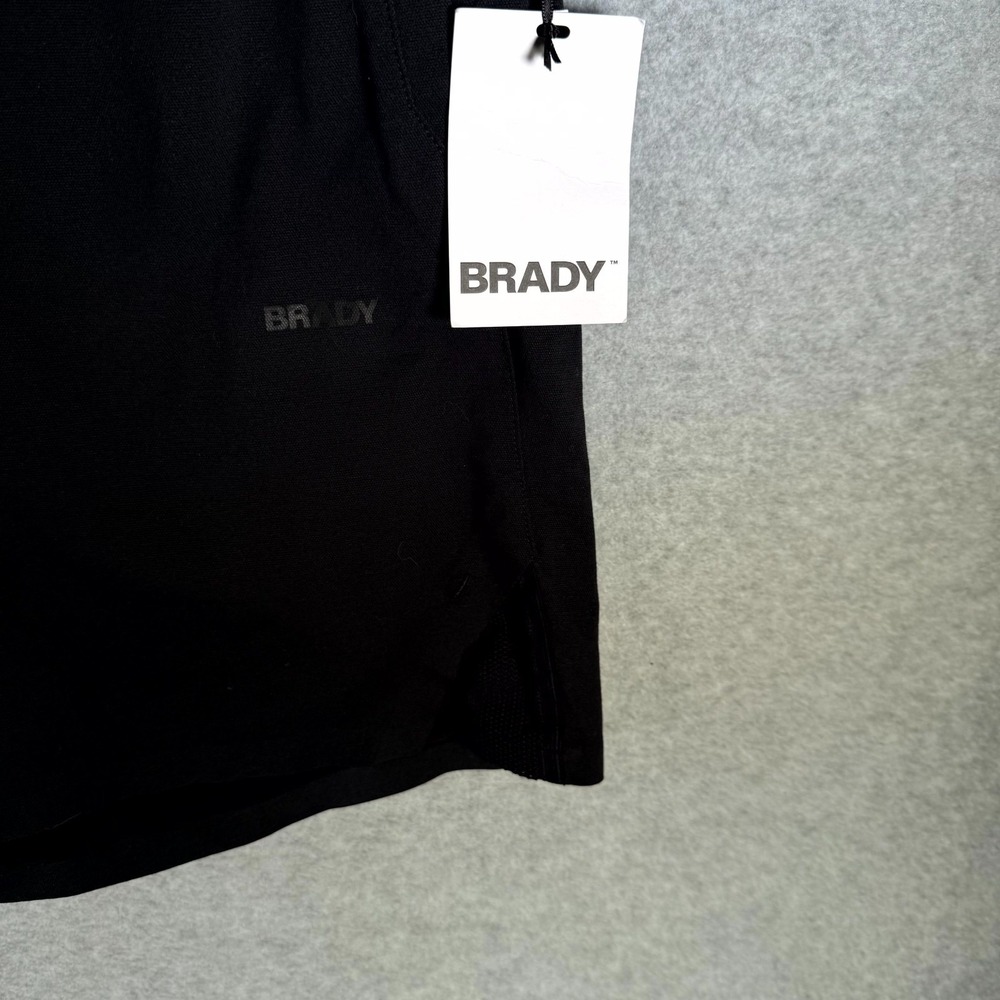 Brady Brand Athletic Shorts Men's Small Black Elastic Waist Workout Pull On - Picture 2 of 11